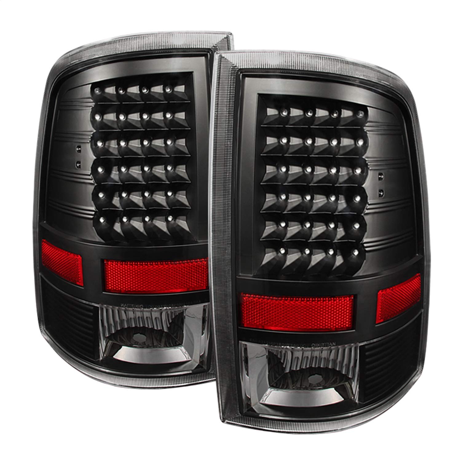 xTune Auto 9025587 LED Tail Lights - Black/Clear Smoke Lens - High Visibility Brake Lights for Trucks, SUVs & Cars - Perfect for Night Driving & Enhanced Safety
