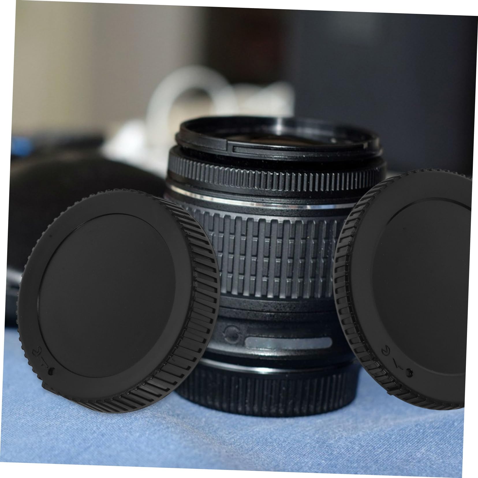 HOMSFOU 3 Sets Lens Cap Camera Accessories - ABS Dust Cover for Front & Rear Camera Lens Protection - Perfect for DSLR, Mirrorless, and Digital Cameras - Ideal for Travel, Photography, and Professional Shoots