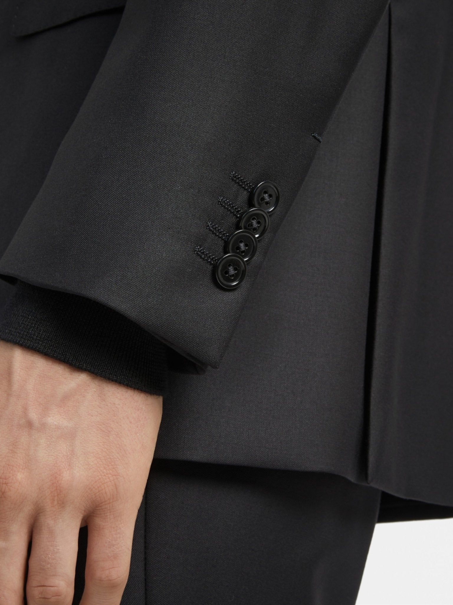 ZEGNA Trofeo™ Plain Wool Suit for Men - Classic Black Business Suit | Perfect for Office, Weddings & Formal Events