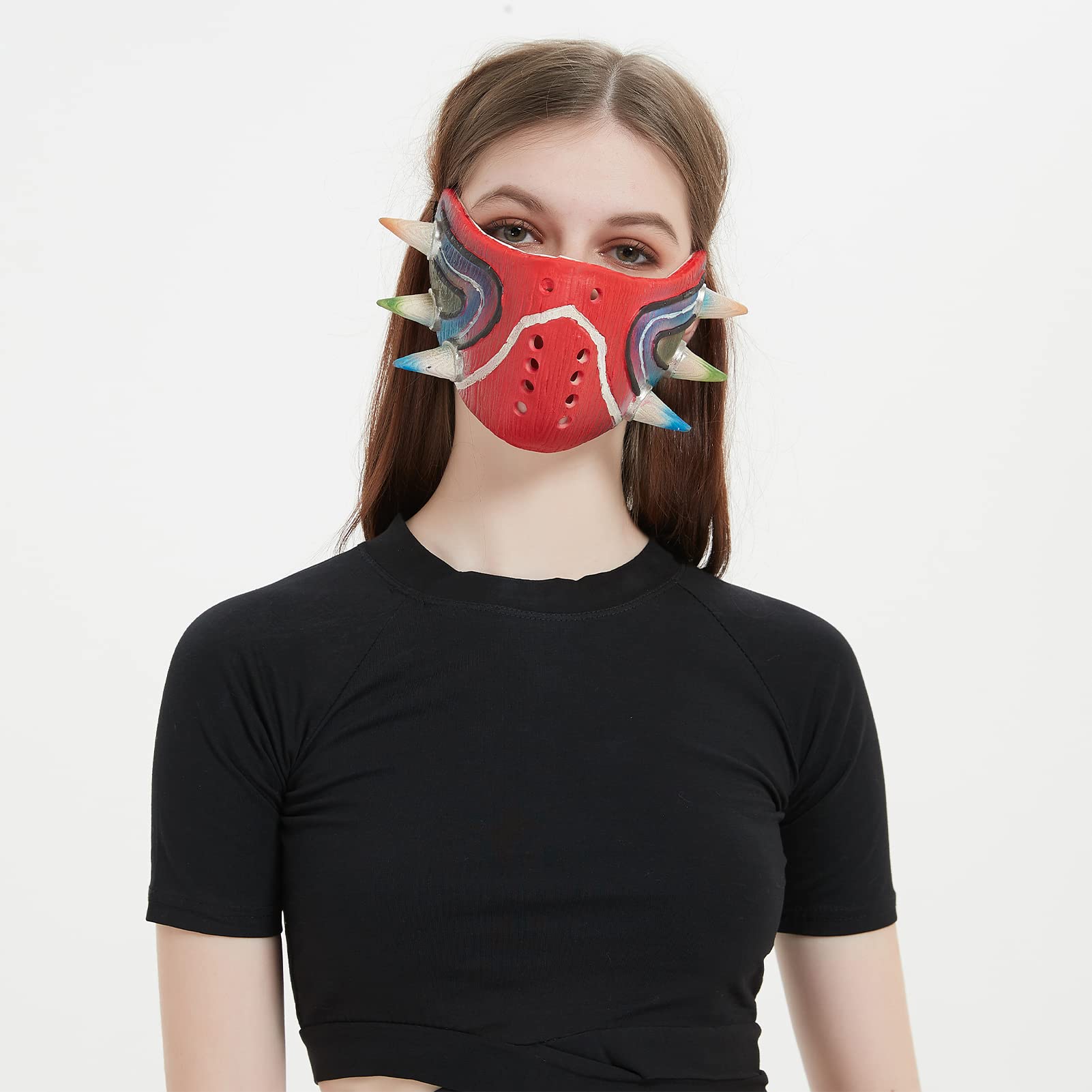 Limited Edition Majora's Half Face Mask - Breathable Thailand Latex, Durable & Adjustable - Legend of Zelda Cosplay Mask for Fans | Perfect for Halloween, Comic Con & Gaming Events