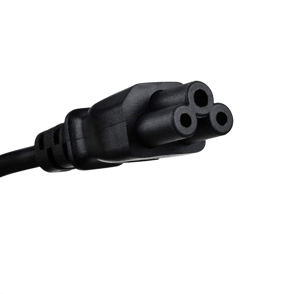 PKPOWER 6ft 3 Prong AC Laptop Power Cord Cable - Compatible with Dell, IBM, HP, Compaq, Sony, Toshiba, Lenovo, Gateway, MSI Notebooks - Ideal for Home, Office, and Travel Charging - Black