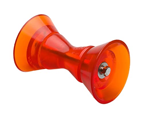 4 Inch Stoltz Polyurethane Non-Marking Boat Trailer Bow Roller with Bells ULT-4 - Durable Marine-Grade Wheel for Smooth Boat Launching & Loading