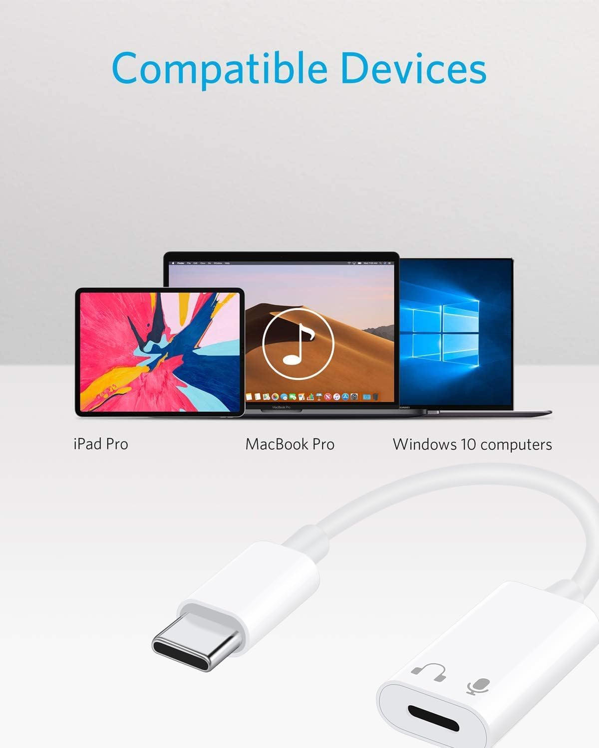 USB C to Lightning Adapter for iPhone 16/15/Pro Max - 60W Fast Charging & HiFi Audio - Compatible with Galaxy S24/S23, Pixel 9/8/7/6 - Perfect for Travel, Office & Home Use