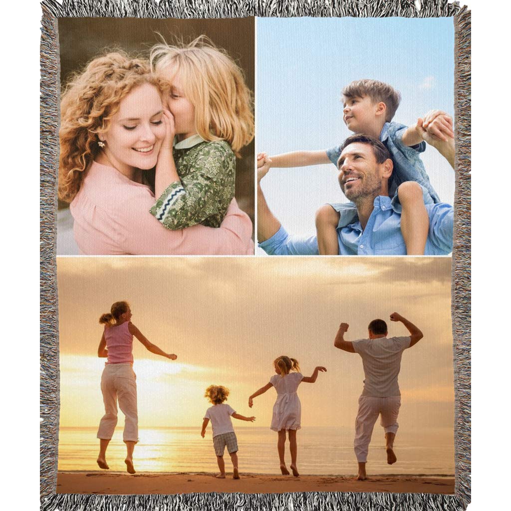 Personalized Photo Woven Blanket - Custom 50