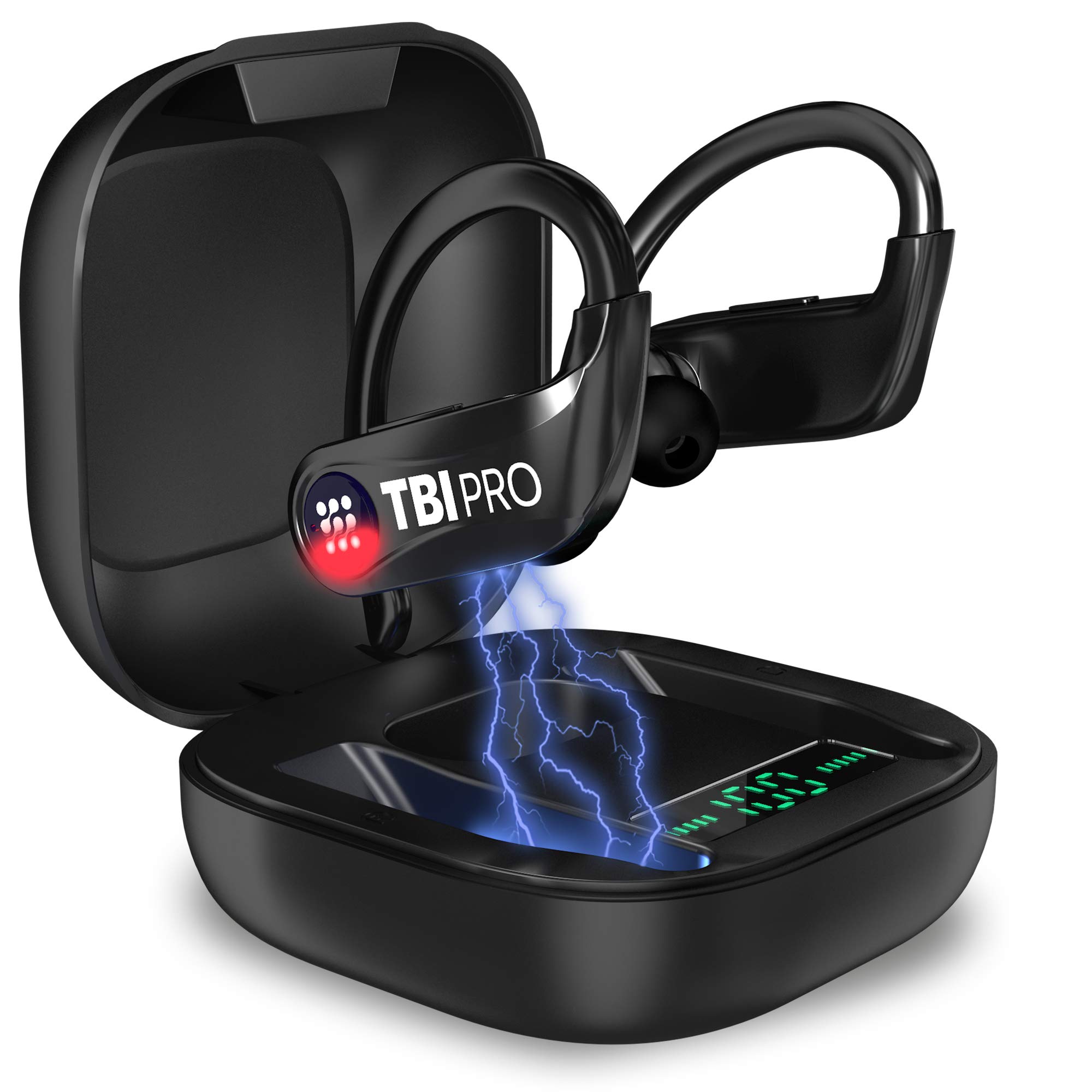 PowerPro Sport Bluetooth 5.0 Headphones - 50 Hour Battery Life, HD Stereo Sound, IPX7 Waterproof Wireless Earbuds with Mic for Running, Gym & Workouts | Perfect Gift for Men & Women | Sweatproof for Sports & Commuting