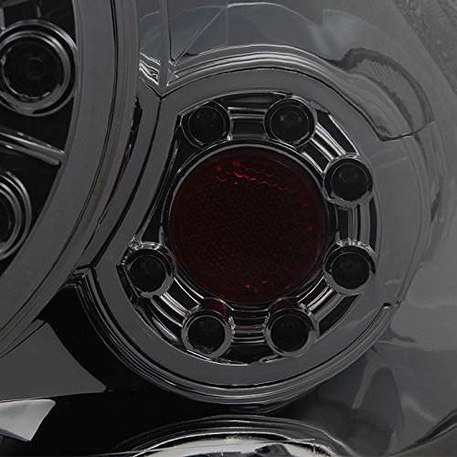 AKKON Smoked LED Halo Projector Headlights + LED Tail Lights for 2006-2013 Chevy Impala - Upgrade Your Car Lighting for Night Driving & Enhanced Style