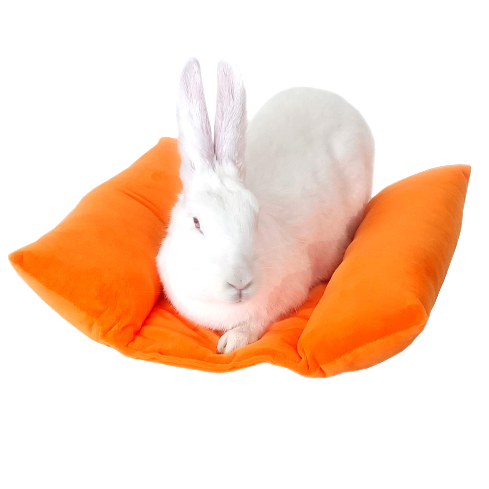 Soft Rabbit Bed Lounger Pillow - Cozy Cuddle Cushion with 2 Cotton Pillows for Bunny Flop Mat & Snuggle Bed - Perfect for Small Pets, Indoor Lounging & Nap Time Comfort