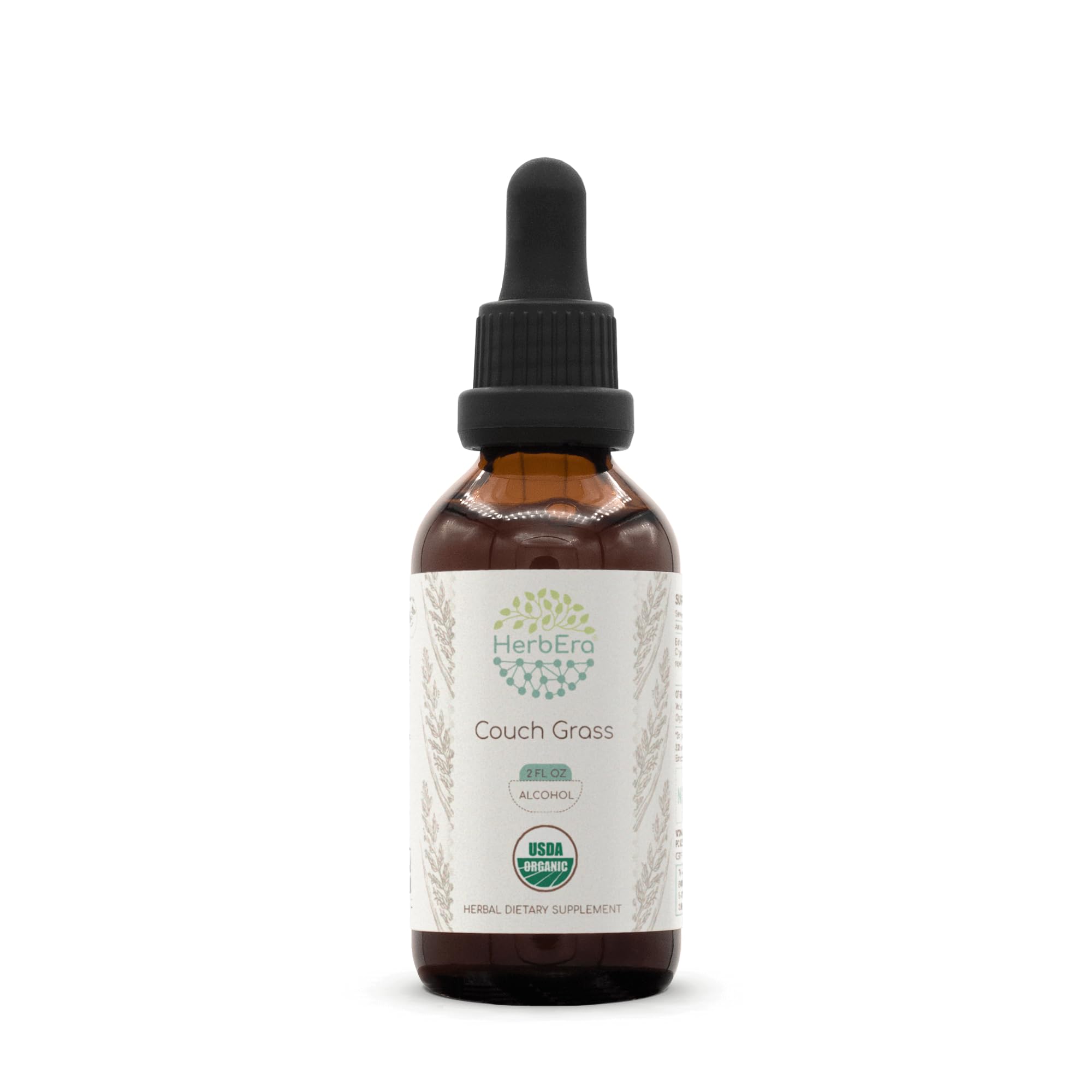 Organic Couch Grass (Elymus Repens) Alcohol Herbal Extract Tincture - Super-Concentrated USDA Certified, 2 fl oz - Supports Urinary Tract & Kidney Health, Natural Detox Supplement for Wellness Routine