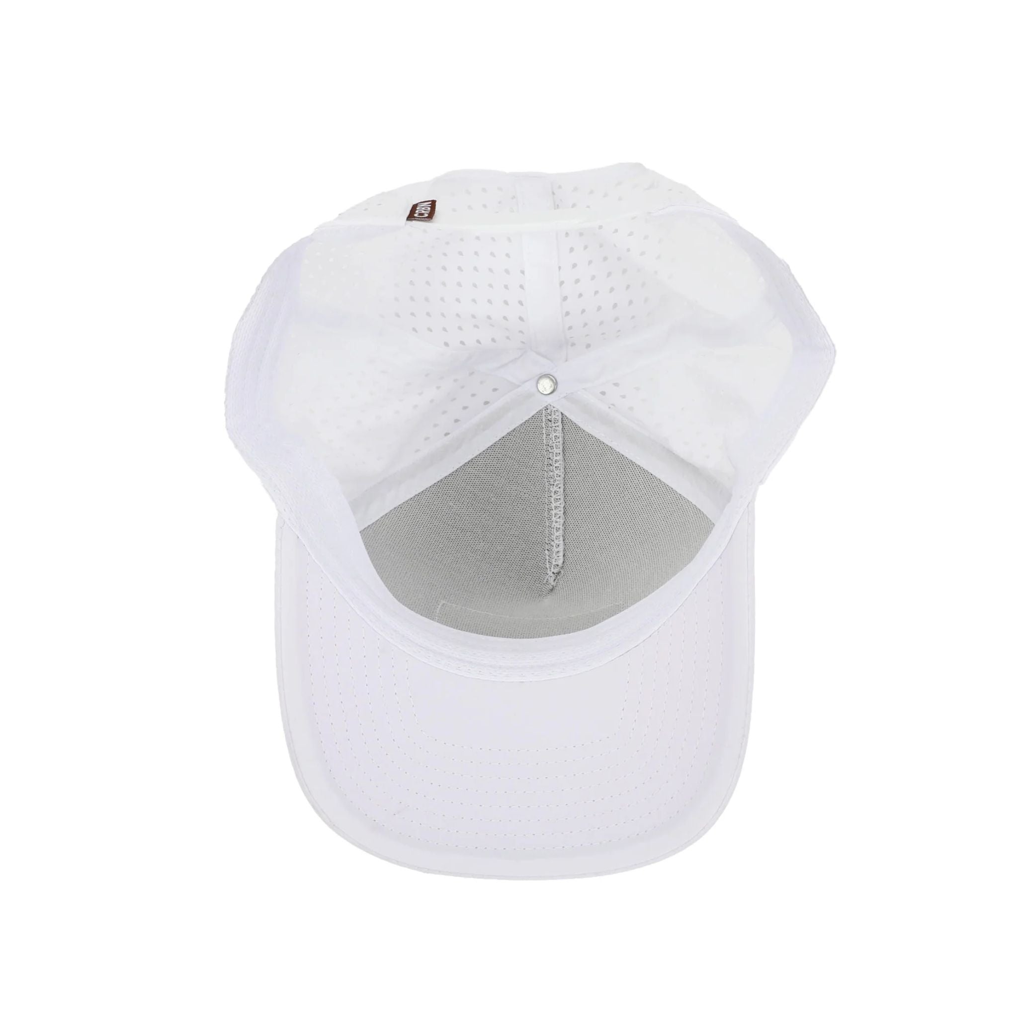 CRBN Quick Dry Performance Trucker Hat - Breathable Mesh Back, Moisture Wicking, UV Protection - Perfect for Running, Hiking, Golf & Outdoor Activities (White)