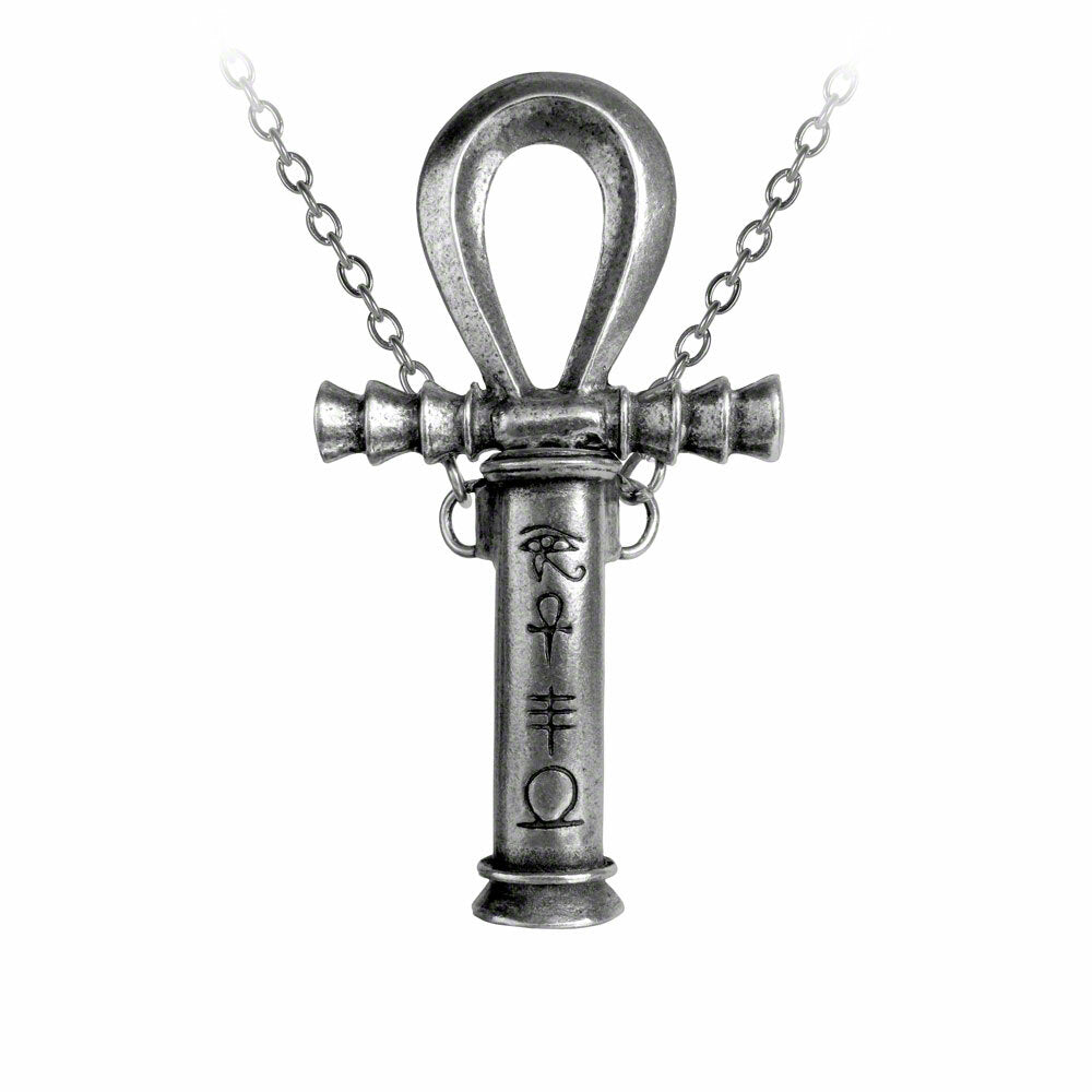 Ankh Of The Dead Necklace - Ancient Egyptian Cross Pendant for Men & Women - Gothic Jewelry for Halloween, Cosplay, and Everyday Wear