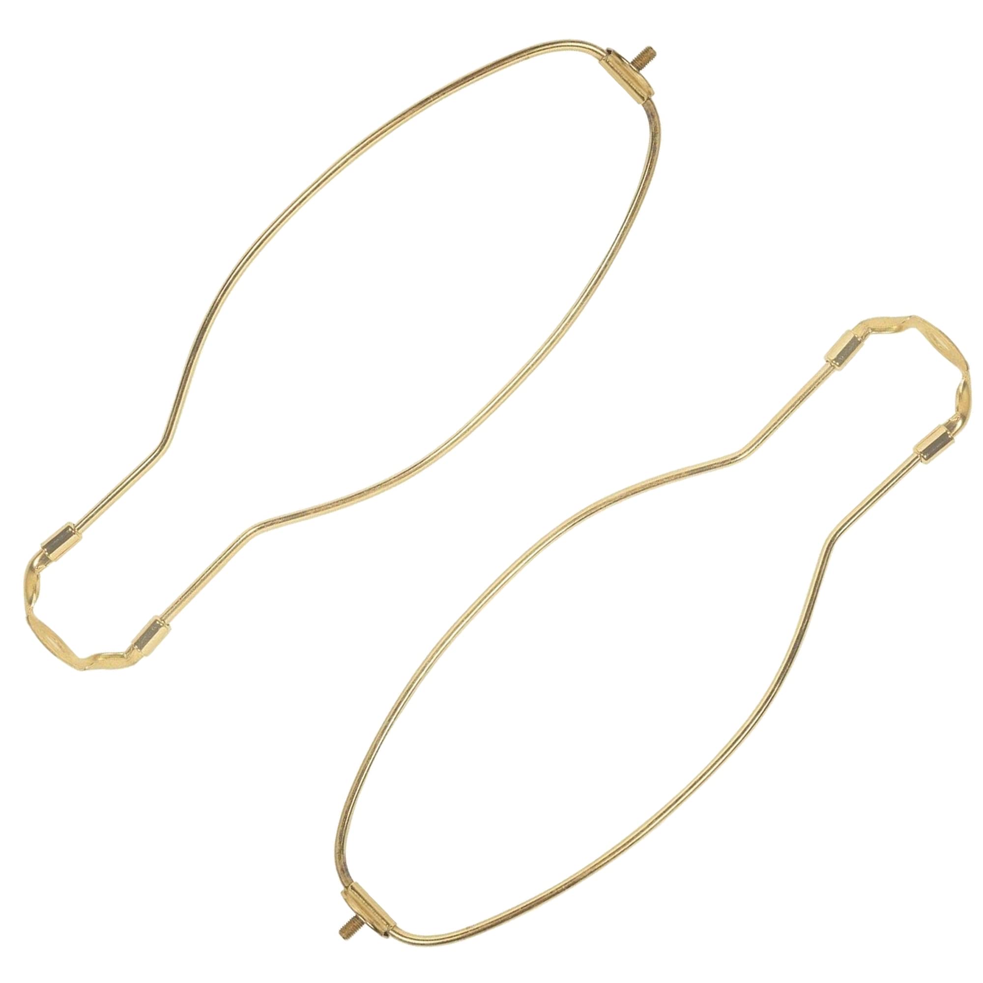 Ciata Lighting 8 Inch Polished Brass Detachable Harp Set (2 Pack) - Threaded Top for Table & Floor Lamps | Perfect for Living Room, Bedroom & Office Lighting Fixtures