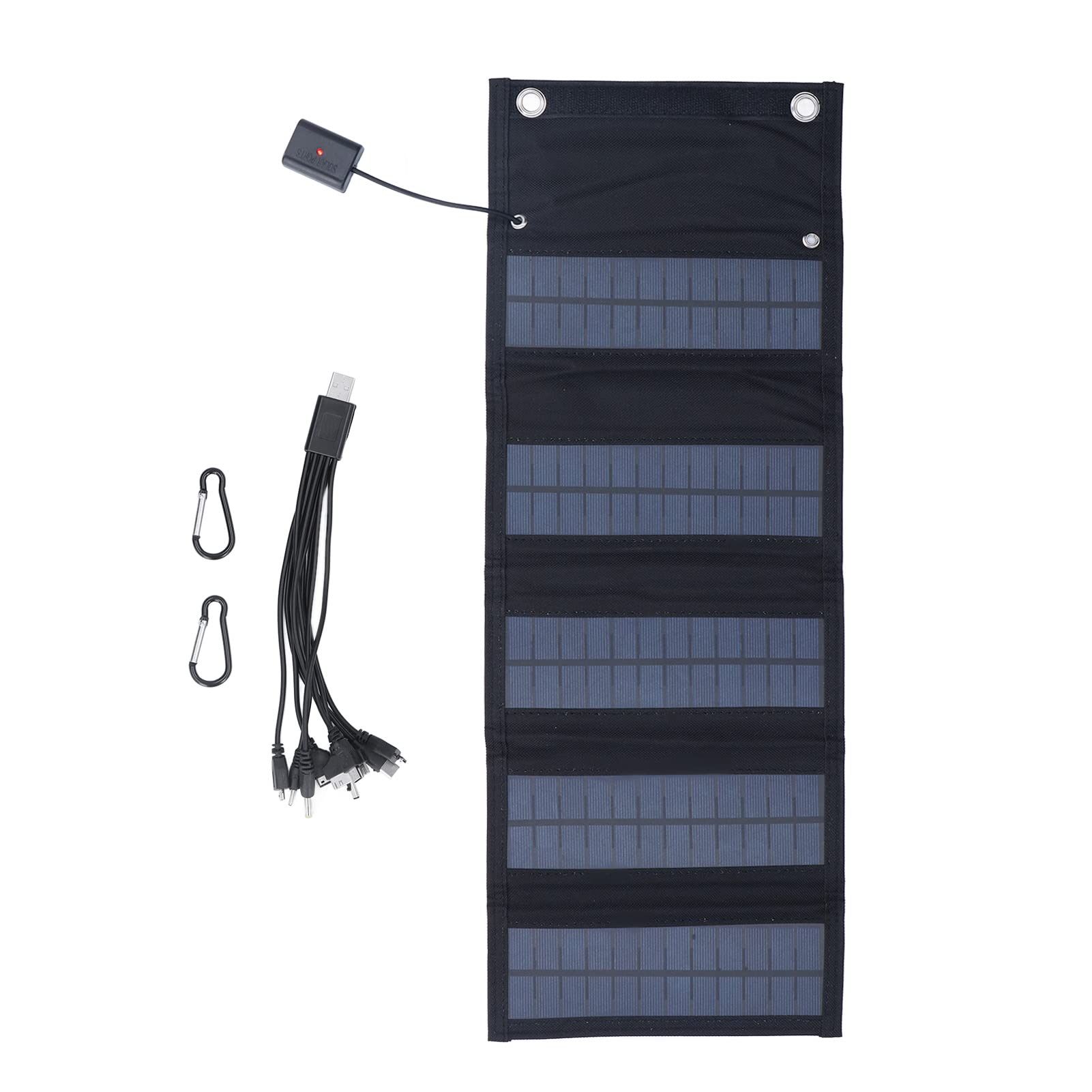 EXCLUZO 100W Foldable Monocrystalline Solar Panel Charger - Portable Solar Power Bank for Outdoor Camping, Hiking, RV, Emergency Power Supply & Off-Grid Adventures