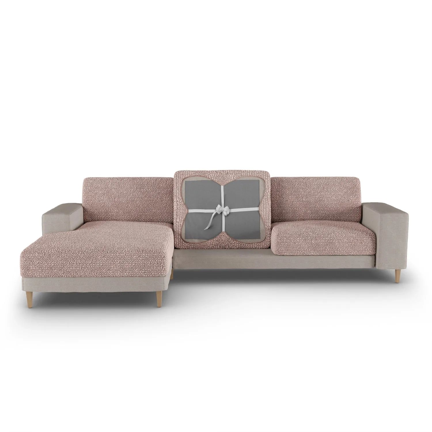 Premium Microfiber Chaise Lounge Seat Cushion Cover - Soft, Durable & Washable - Perfect for Living Room, Patio or Outdoor Furniture Protection