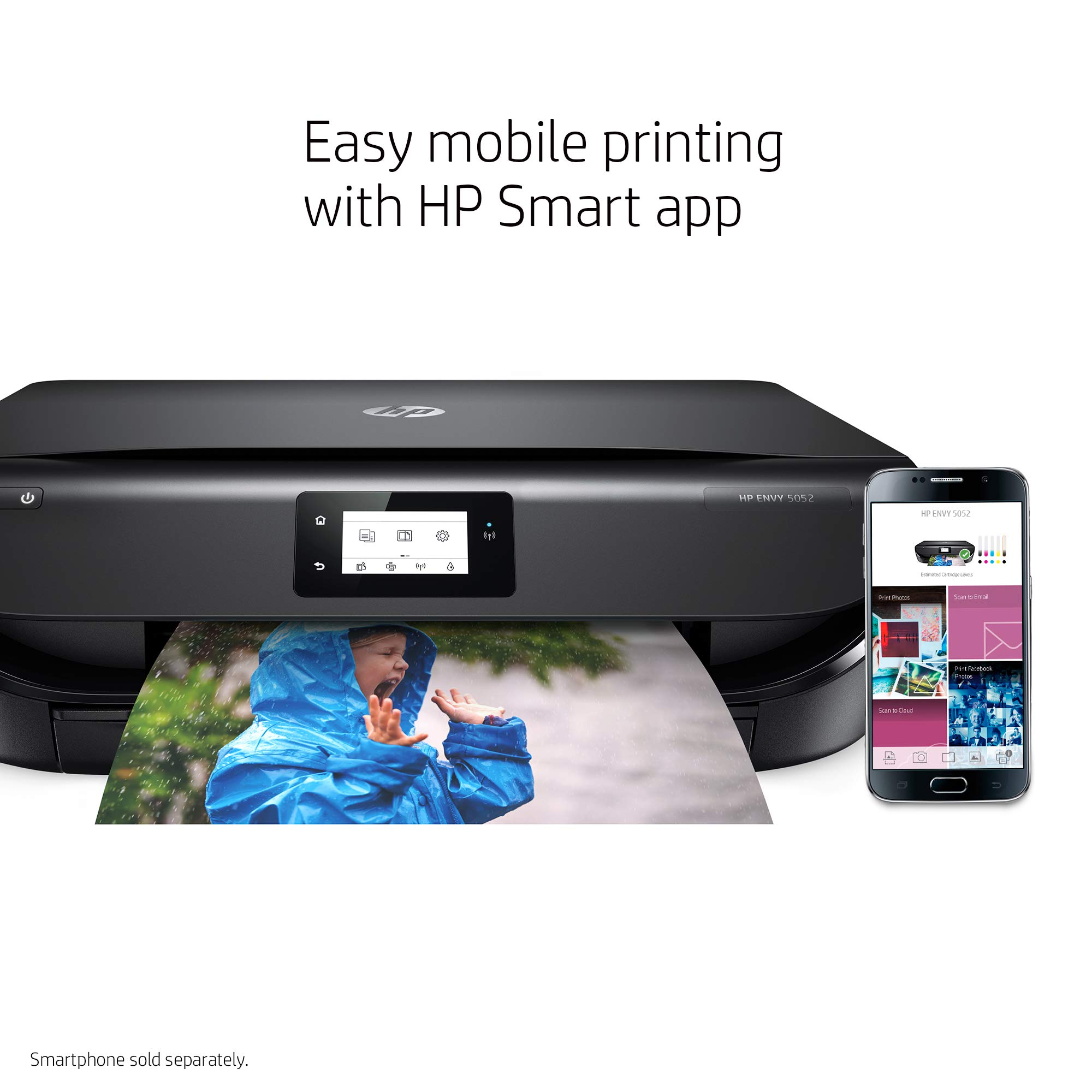 Renewed HP Envy 5052 Wireless All-in-One Photo Printer | High-Quality Printing, Scanning & Copying | Perfect for Home Office, School Projects & Photo Printing