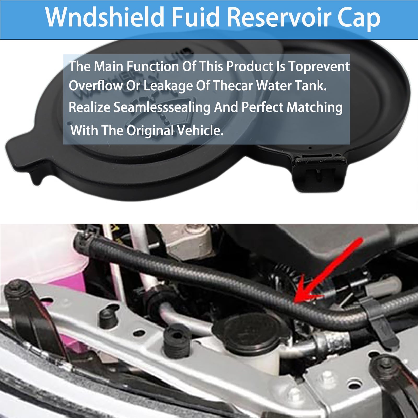 Premium OEM Windshield Washer Fluid Cap Replacement #85316-16070 - Compatible with Toyota Highlander, RAV4, Lexus - Durable Car Accessory for Windshield Cleaning & Maintenance