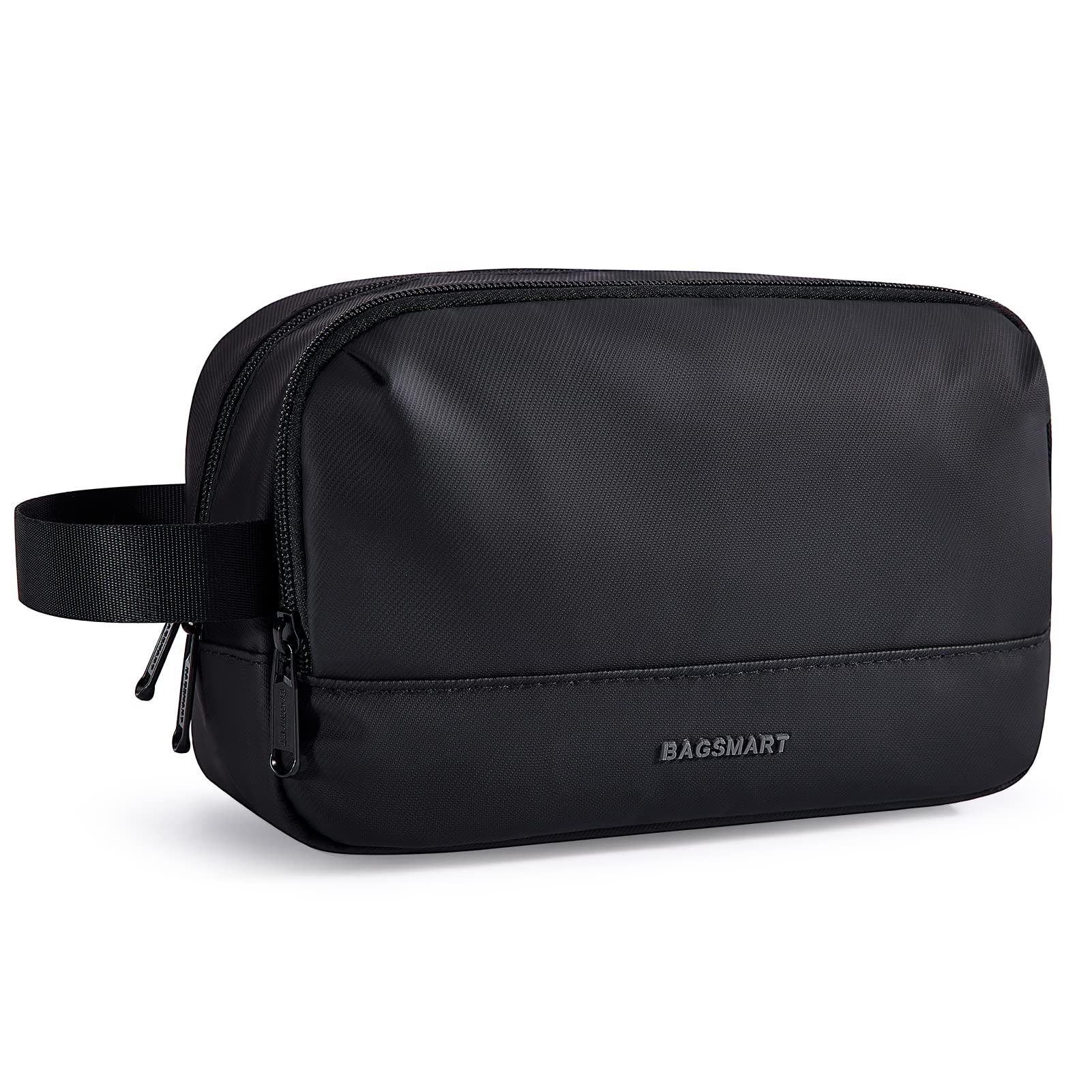 BAGSMART Large Waterproof Hanging Toiletry Bag for Men - Travel Organizer, Dopp Kit, Shaving Bag - Perfect for Bathroom, Shower & Travel Essentials (Black, Large) | Ideal for Business Trips, Gym, Camping & Valentine's Day Gifts
