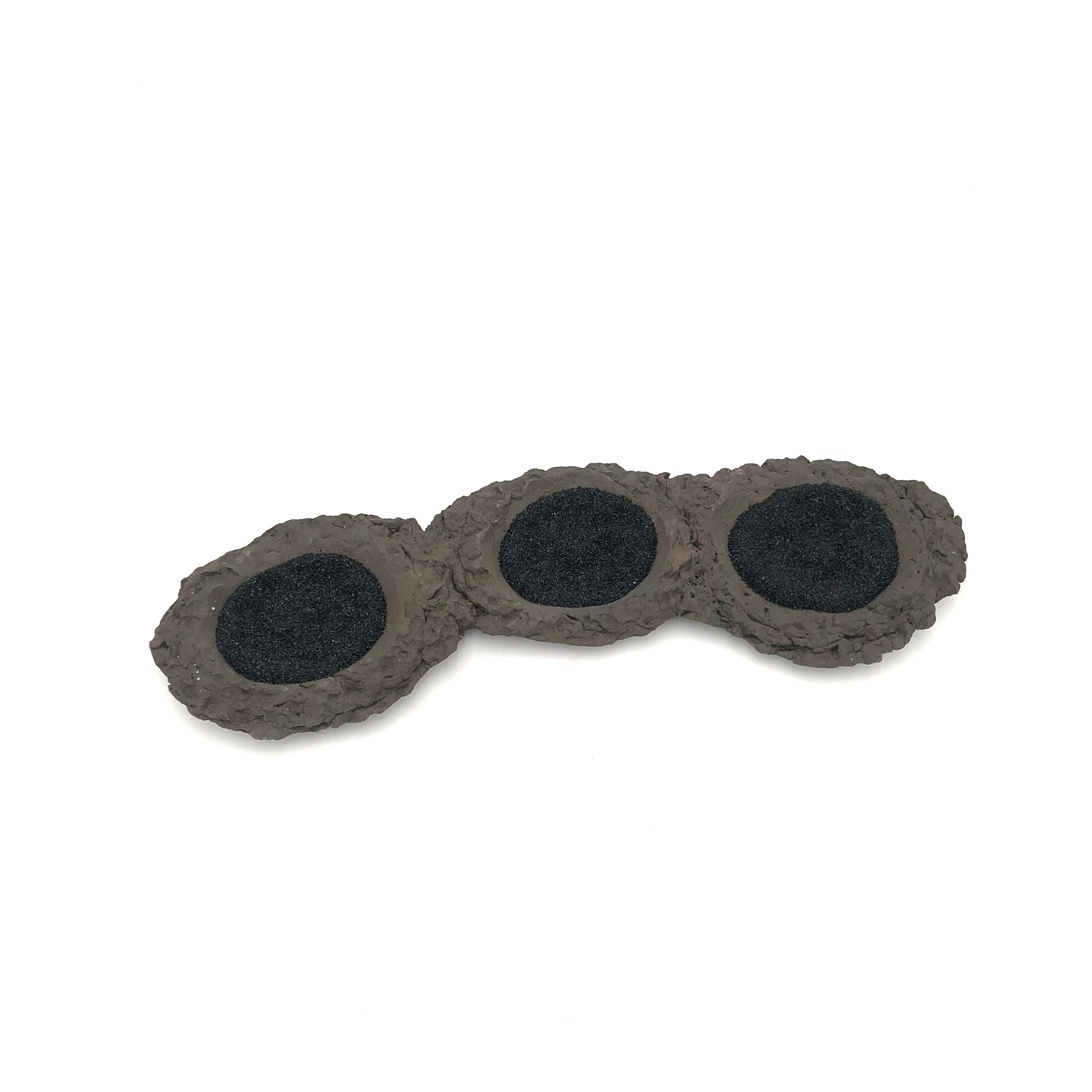 Andy Rogers Ceramics Black Base for 3 Bulb Vases - Modern Flower Vase Holder - Perfect for Home Decor, Wedding Centerpieces & Tabletop Displays #AR07