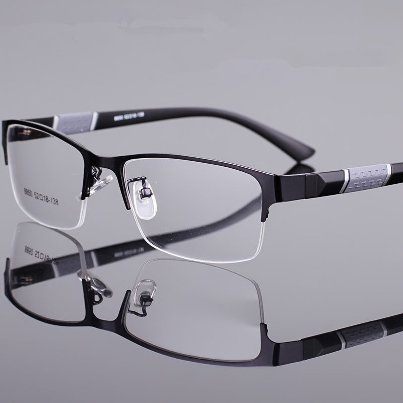 Premium Metal Alloy Half Frame Reading Glasses - Lightweight & Durable for Men & Women - Perfect for Reading, Computer Work & Close-Up Tasks