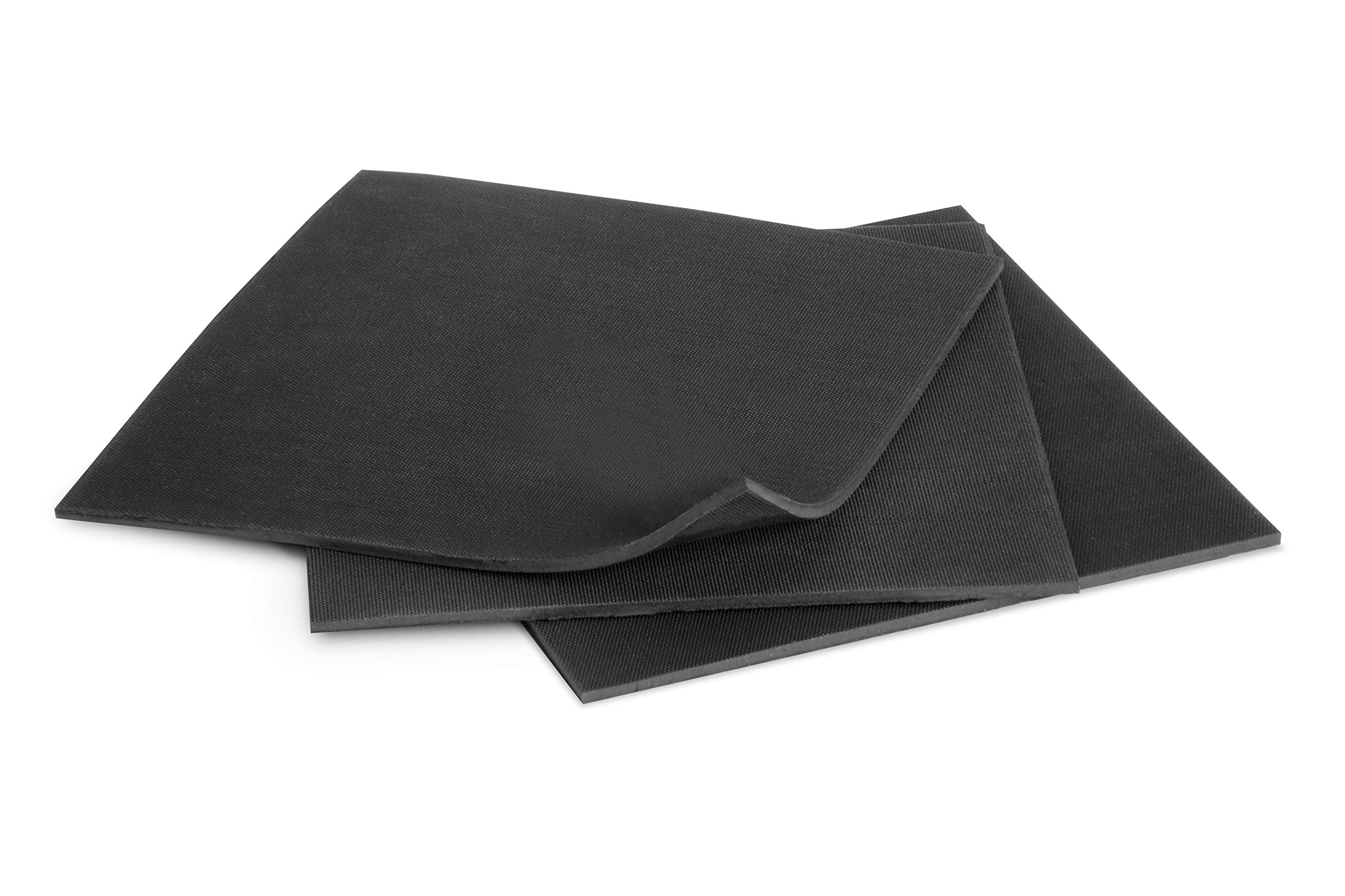 MATNIKS 3-Pack Black Neoprene Rubber Sheets (6x6-Inch, 1/8