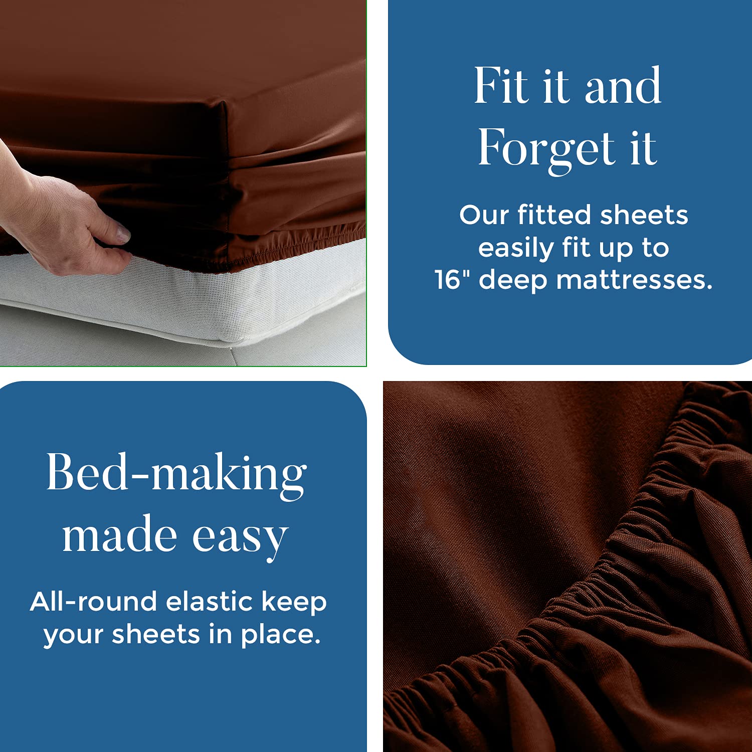 DAN RIVER Twin Jersey Sheet Set - 100% Cotton Luxury Bed Sheets | Ultra Soft T-Shirt Material | All Season Comfort | Deep Pocket Fits Mattress Up to 16
