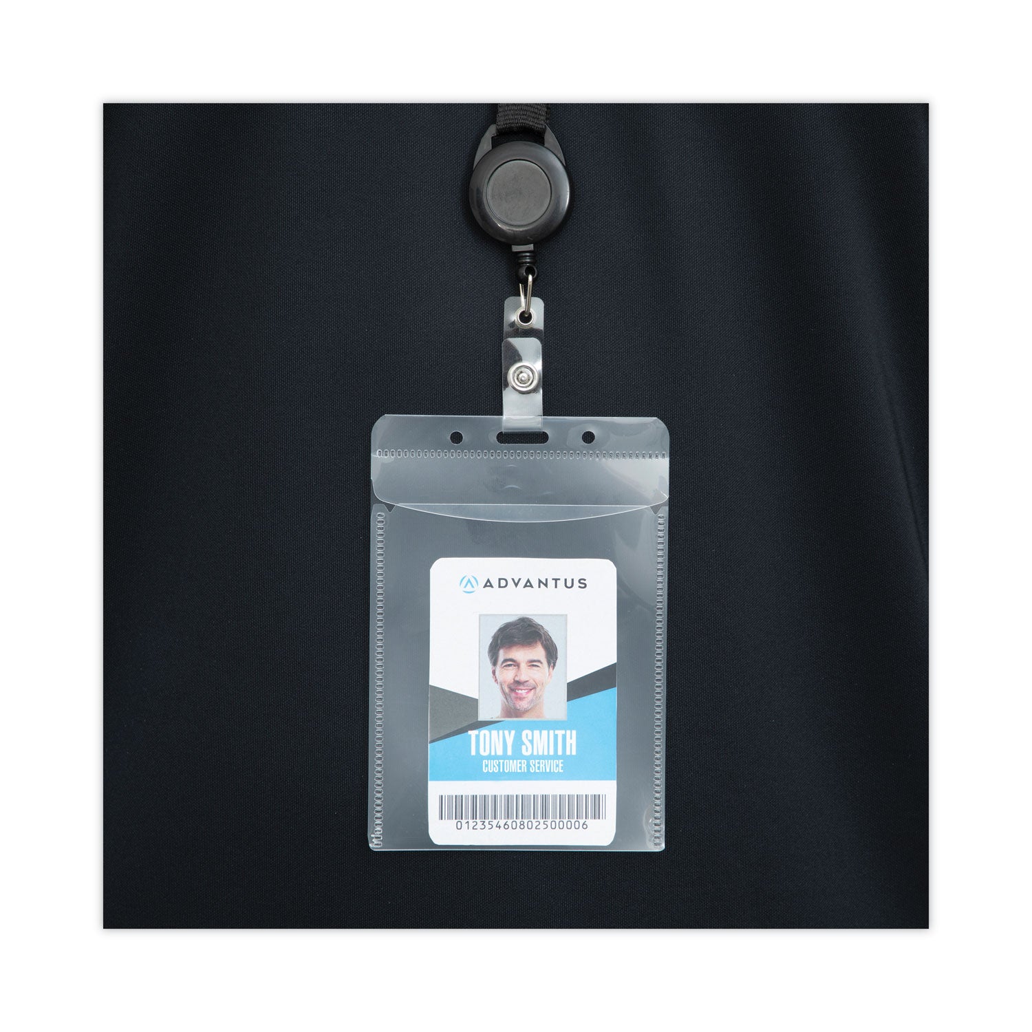 PVC-Free Vertical Badge Holders - Clear 3.5