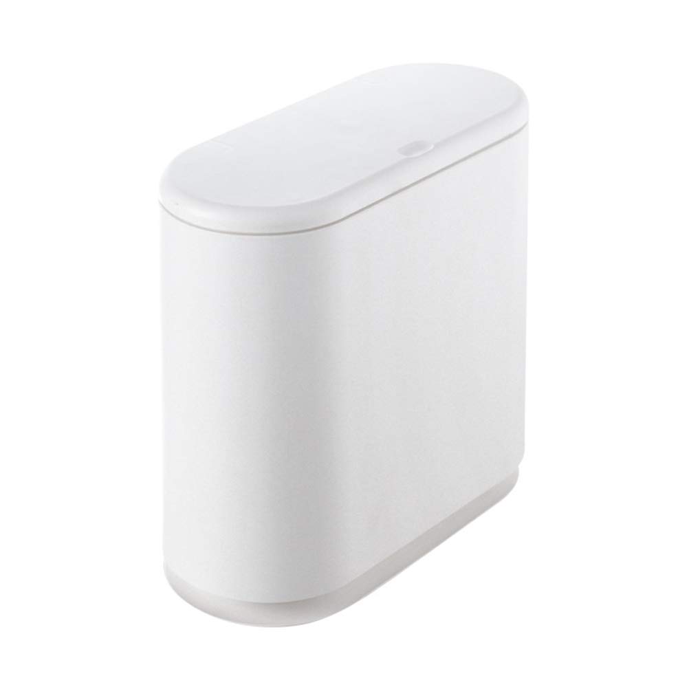 DOITOOL 1-Pack Creative Large Push Trash Can - Portable Oval Waste Bin for Home & Office - Ideal for Kitchen, Bathroom, Bedroom & Workspace Organization
