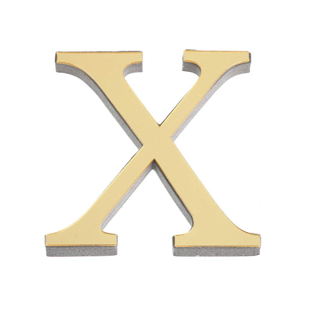 26 Letters DIY 3D Acrylic Mirror Wall Stickers - Custom Locker Mirror Decals for Home Decor, Bedroom & Bathroom Wall Art - Peel and Stick Mirror Mural for Kids Room, Dorm & Office Decor