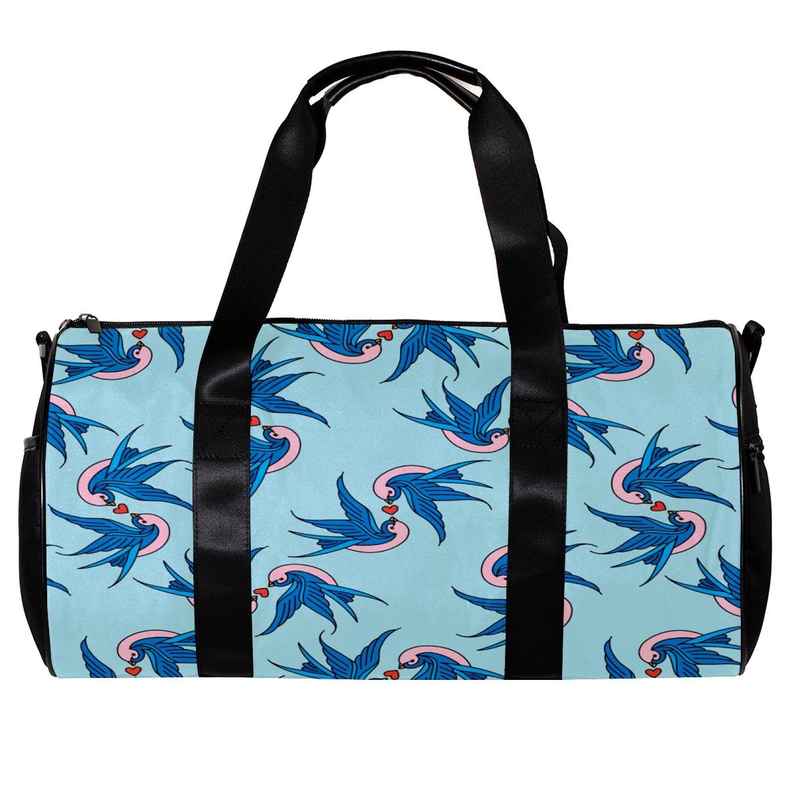 MaMacool Vintage Tattoo Print Gym Duffel Bag - Detachable Shoulder Strap, Spacious Sports Bag for Workout, Travel & Overnight Trips - Unisex Design for Men & Women - Perfect for Gym, Yoga, Swimming & Weekend Getaways
