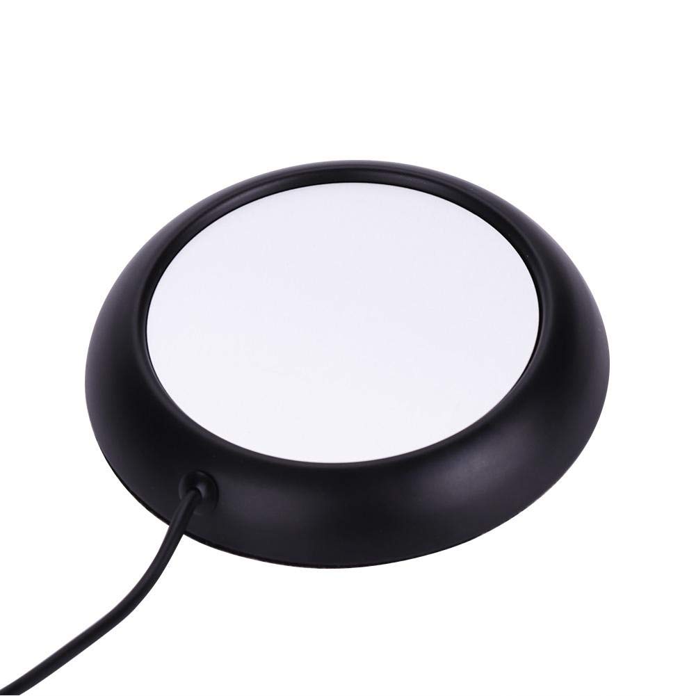 USB Wood Grain Beverage Warmer - Heated USB Coaster for Coffee, Tea & Mugs - Office Desk Warmer Pad (Black) | Perfect for Home, Office & Travel Use