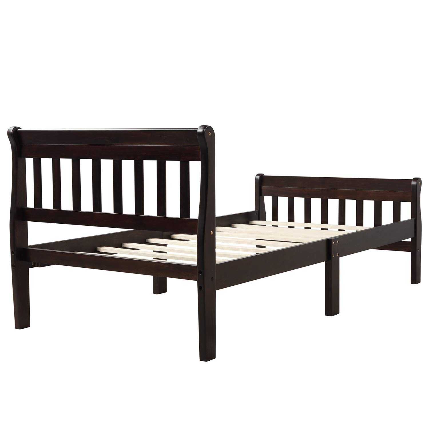 SOFTSEA Twin Size Platform Bed Frame with 7.1