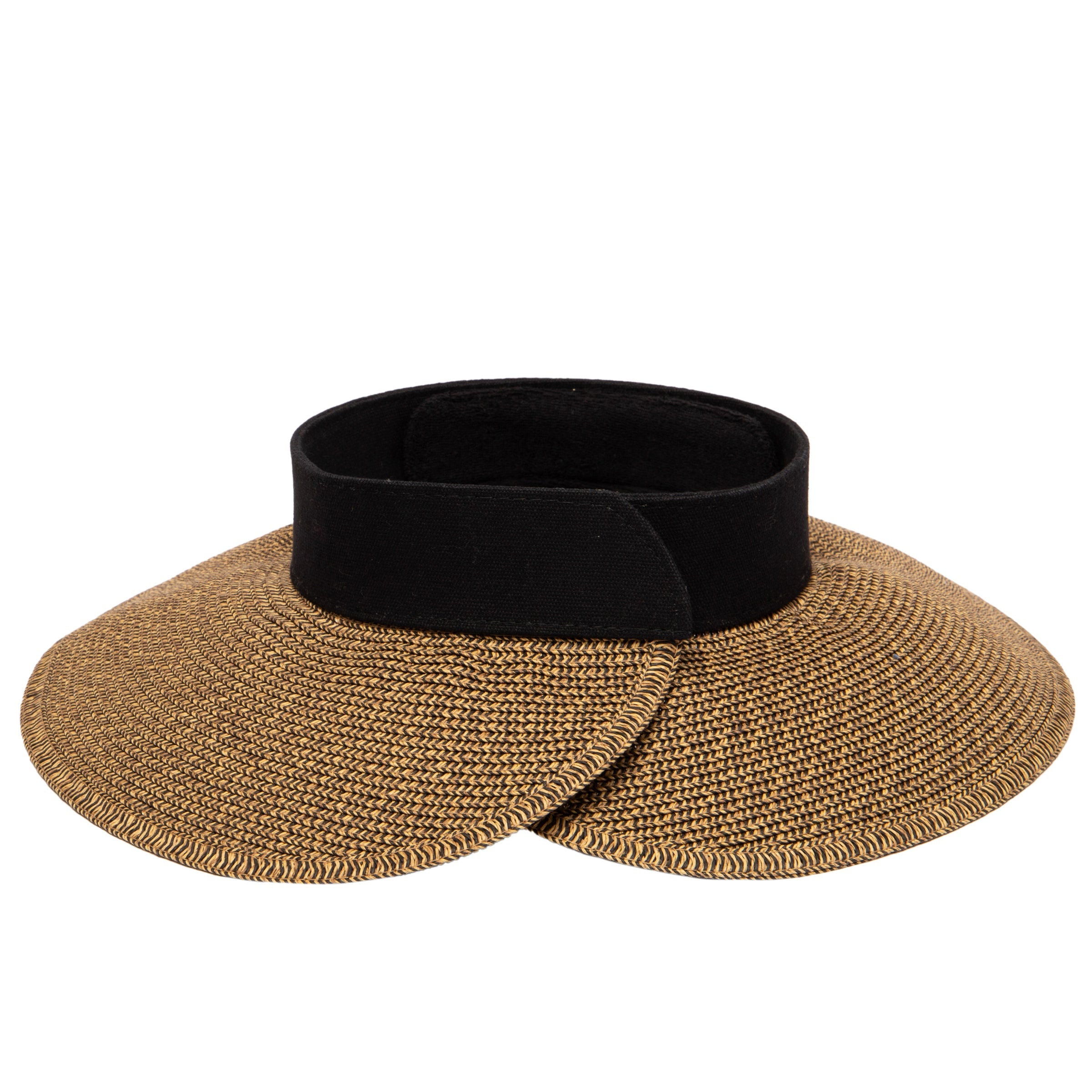 Women's Packable Roll-Up Sun Visor Hat - Adjustable Wide Brim UV Protection for Outdoor Activities, Travel, Beach & Running
