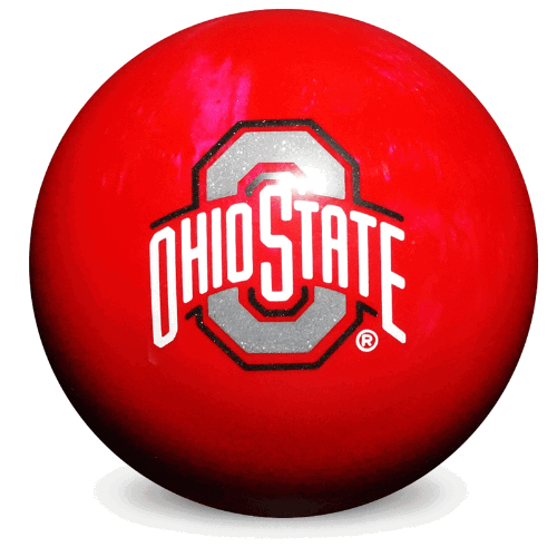 NCAA Engraved Plastic Ohio State Buckeyes Undrilled Bowling Ball - Perfect for Bowling Enthusiasts & Buckeyes Fans, Great for Gifts, Collectibles, and Home Decor