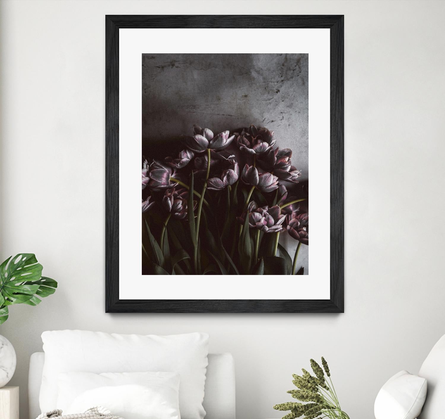Dark Tulips - Elegant Artificial Silk Flowers for Home Decor, Wedding Centerpieces & Floral Arrangements