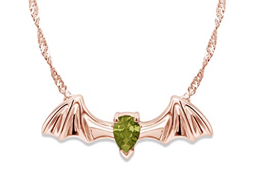 Rose Gold Over : Simulated Peridot