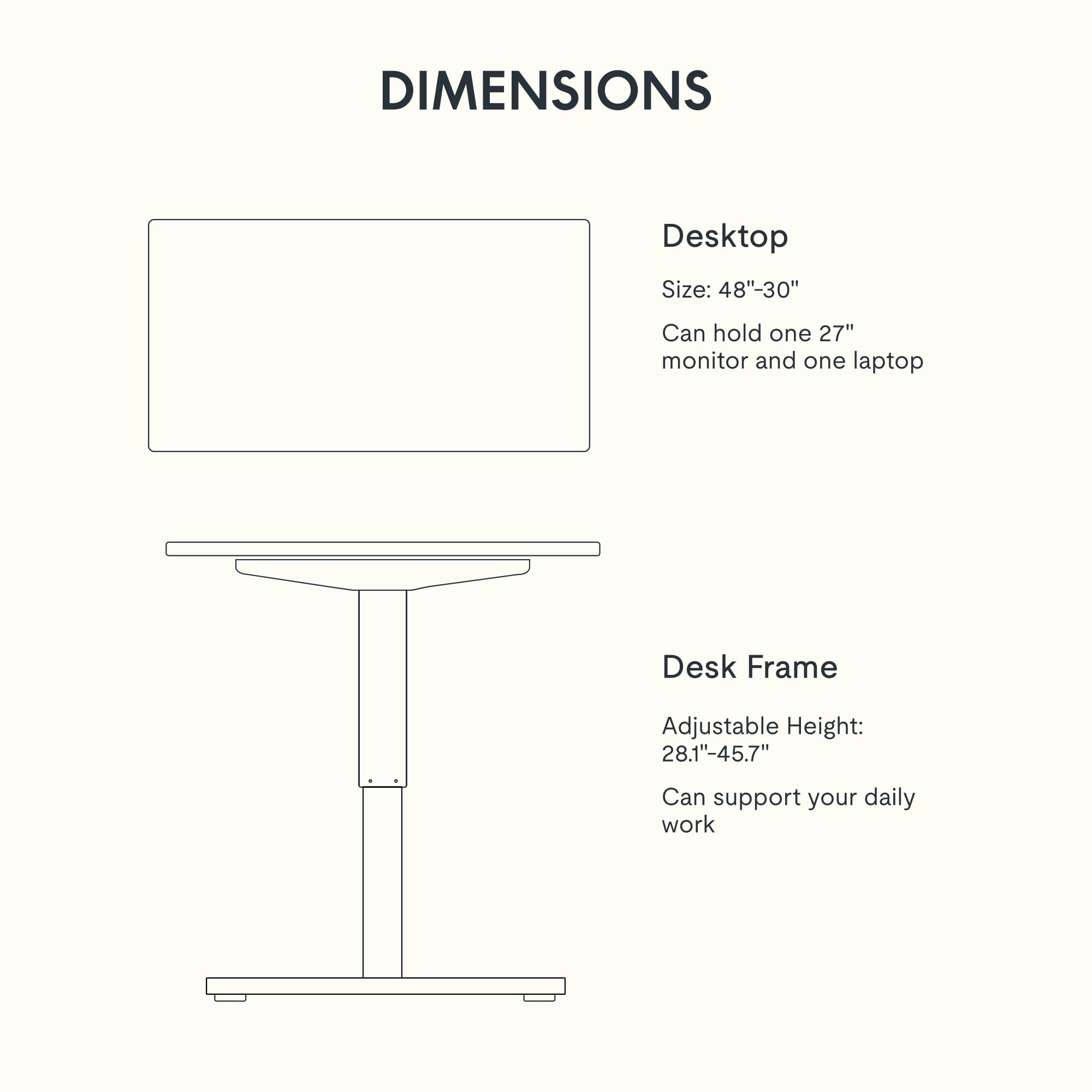 FLEXISPOT EN1 Electric Height Adjustable Standing Desk - 48 x 30 Inches Whole-Piece Sit Stand Workstation (Black Frame + Mahogany Top, 2 Packages) for Home Office, Gaming & Study