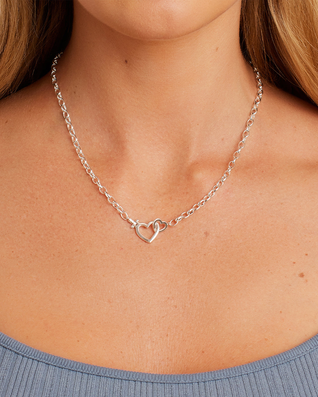 Parker Heart Necklace for Women - Sterling Silver Heart Pendant with 18