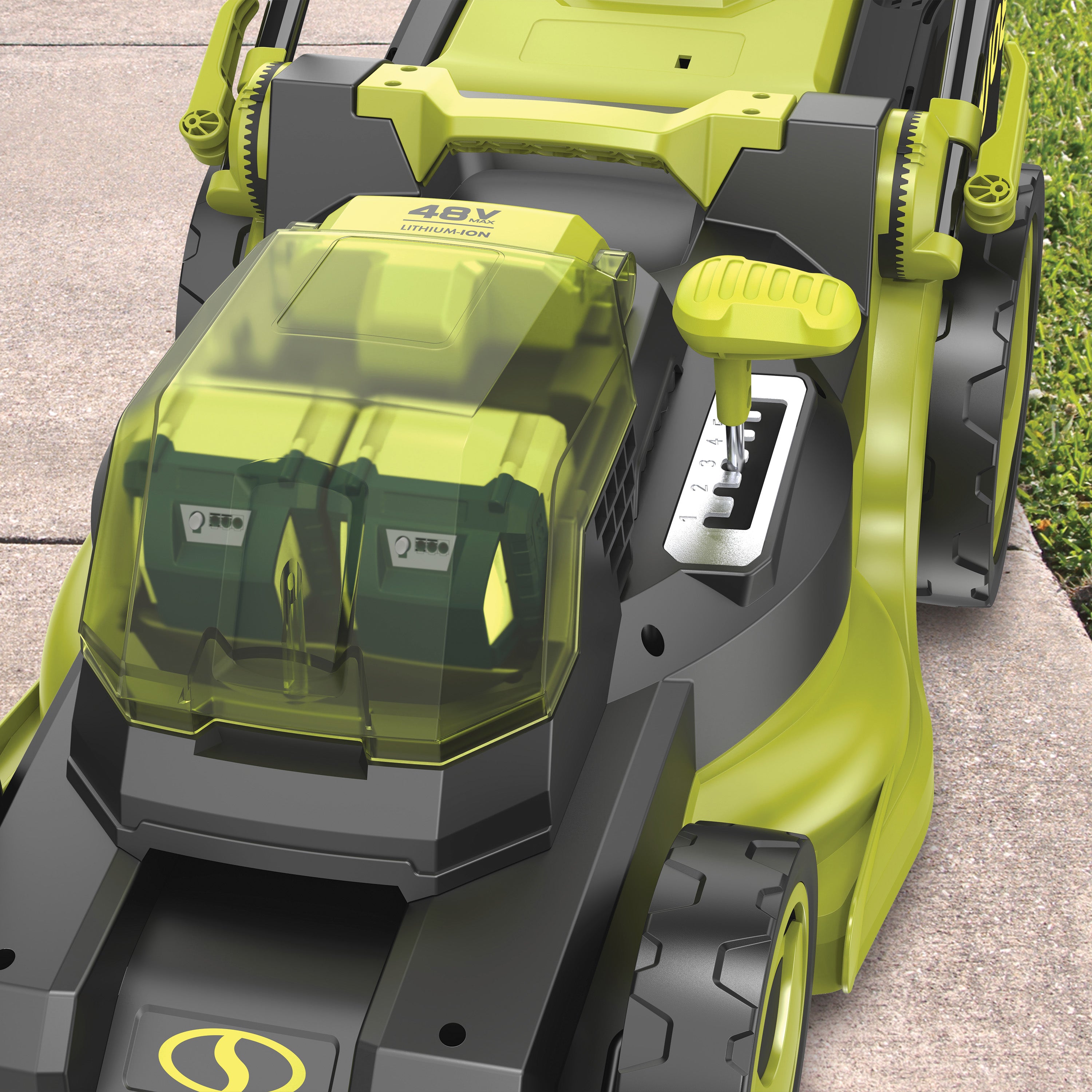 Sun Joe 24V X2 16LM 48V Cordless Brushless Lawn Mower Kit - 16 Inch Cutting Width, 12 Gallon Collection Bag, Comfort Grip Handle, 6-Position Height Adjustment - Includes 2 x 4.0Ah Batteries & Charger - Perfect for Small to Medium Yards, Residential Lawn Care & Eco-Friendly Landscaping