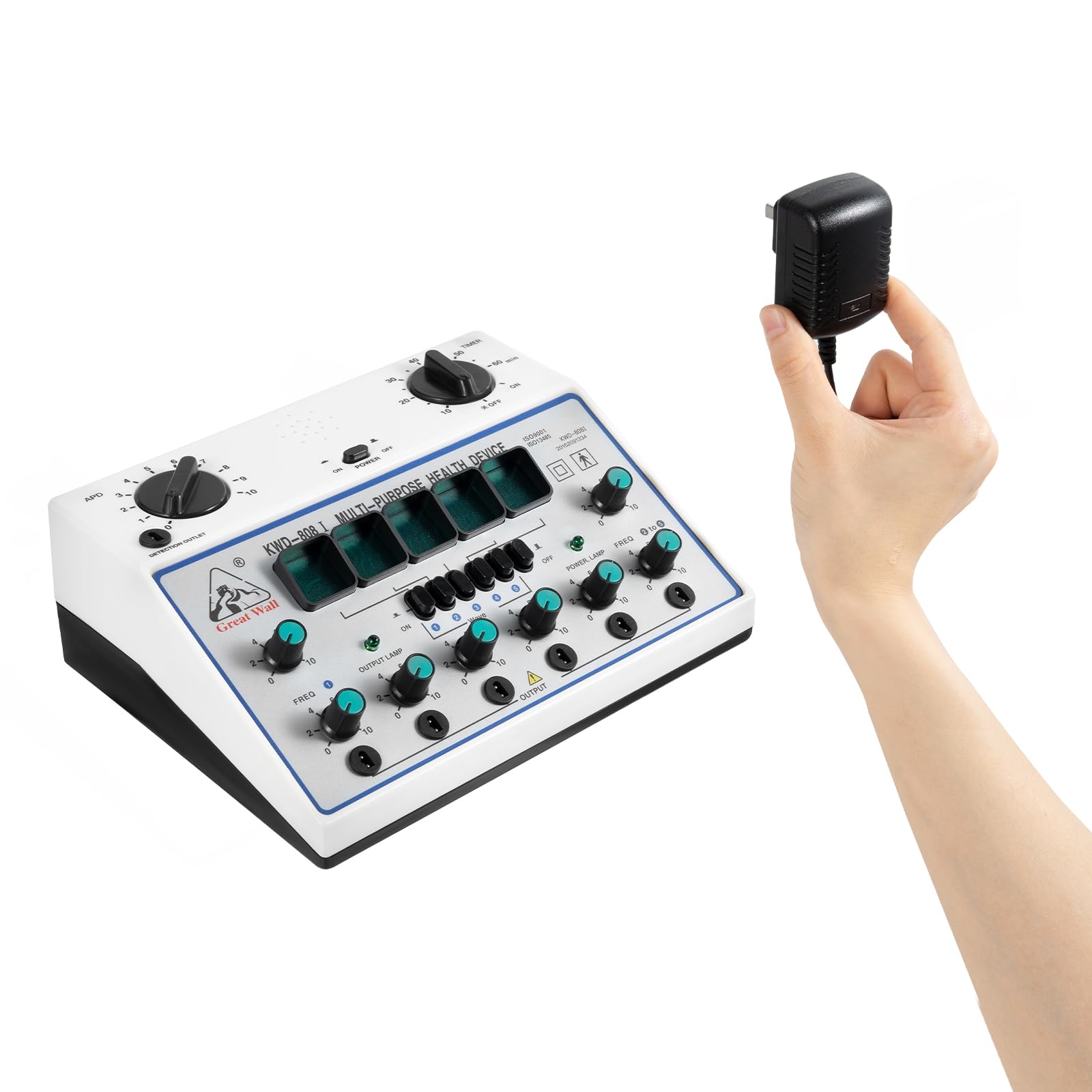 6 Channel Electric Acupuncture Stimulator Machine - Rechargeable EMS Massager with Electrode Pads for Pain Relief, Muscle Therapy & Recovery - Perfect for Home Use, Physical Therapy & Sports Injury Rehabilitation