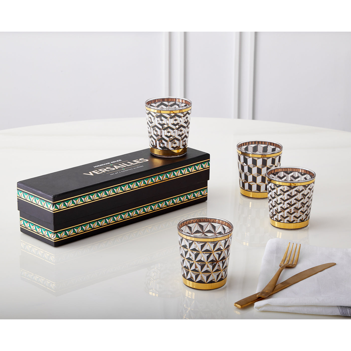 Luxury Versailles Glassware Set - 12-Piece Crystal Wine Glasses for Fine Dining & Entertaining - Elegant Drinkware for Weddings, Parties & Home Decor