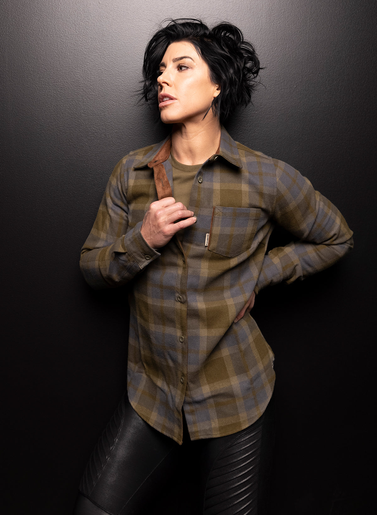 Women's Forever Flannel Shirt - Soft & Cozy Olive Plaid Button-Up for Fall & Winter | Perfect for Casual Outfits, Layering & Outdoor Adventures