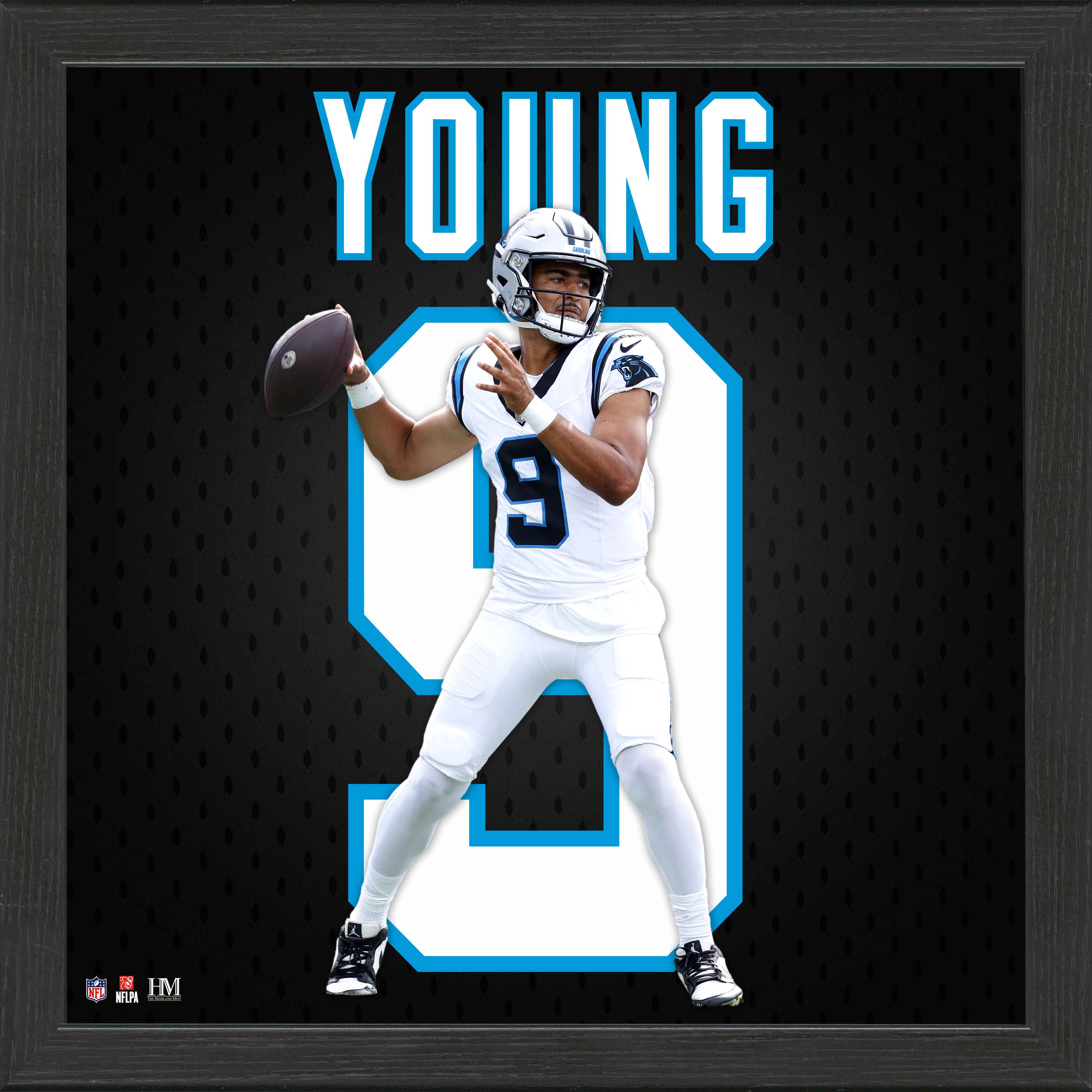 Bryce Young NFL Jersey Display Case - Carolina Panthers Football Jersey Shadow Box for Framing & Protection - Perfect for Game Room, Man Cave, or Sports Memorabilia Collection