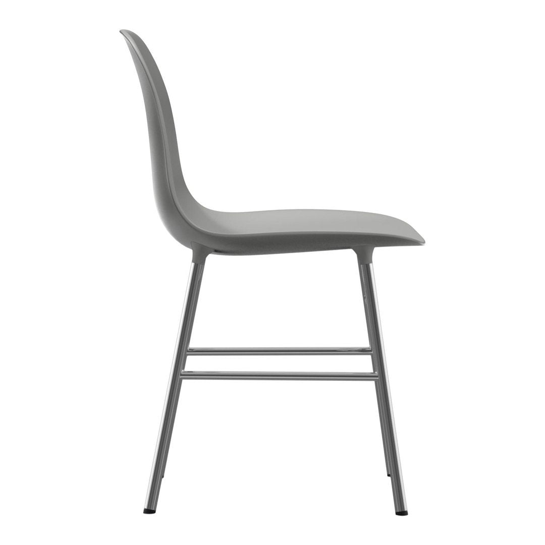 Modern Form Chair with Sturdy Metal Legs - Ergonomic Design for Home, Office & Dining Room Comfort