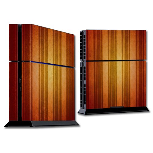 MightySkins Protective Vinyl Skin Wrap Sticker for Sony PlayStation 4 PS4 Console - Burnt Stripes Design | Durable Scratch-Resistant Cover for Gaming Setup & Home Decor