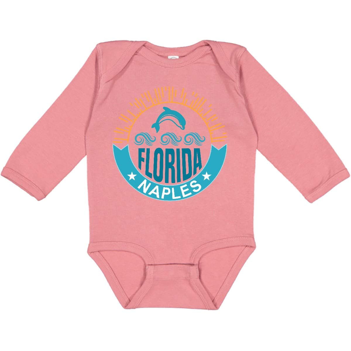 Inktastic Naples Florida Beach Vacation Long Sleeve Creeper - Soft & Comfortable Baby Bodysuit for Boys & Girls - Perfect for Beach Trips, Family Photos & Casual Outings