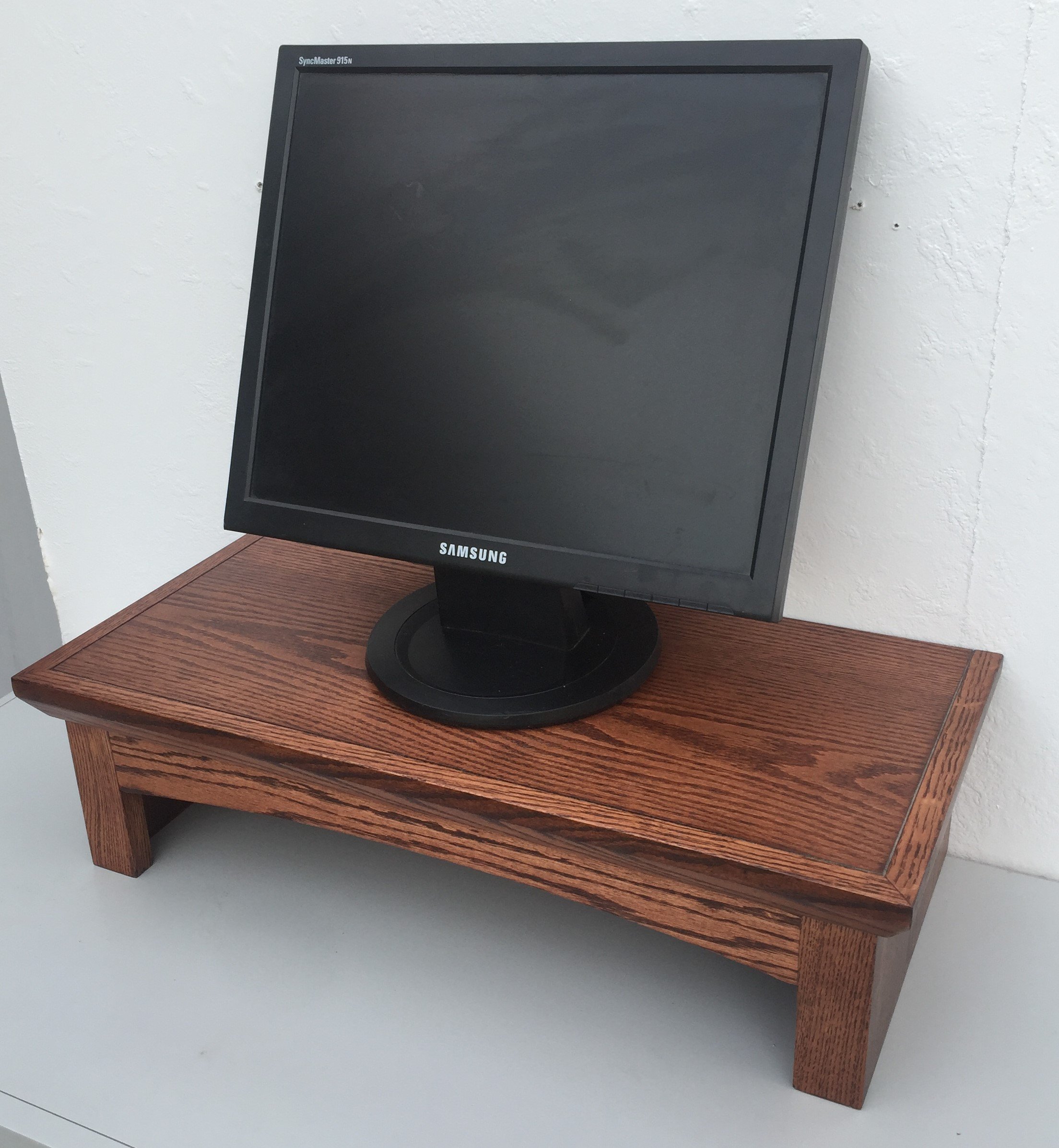 Oak TV Stand with Storage Shelf - 26