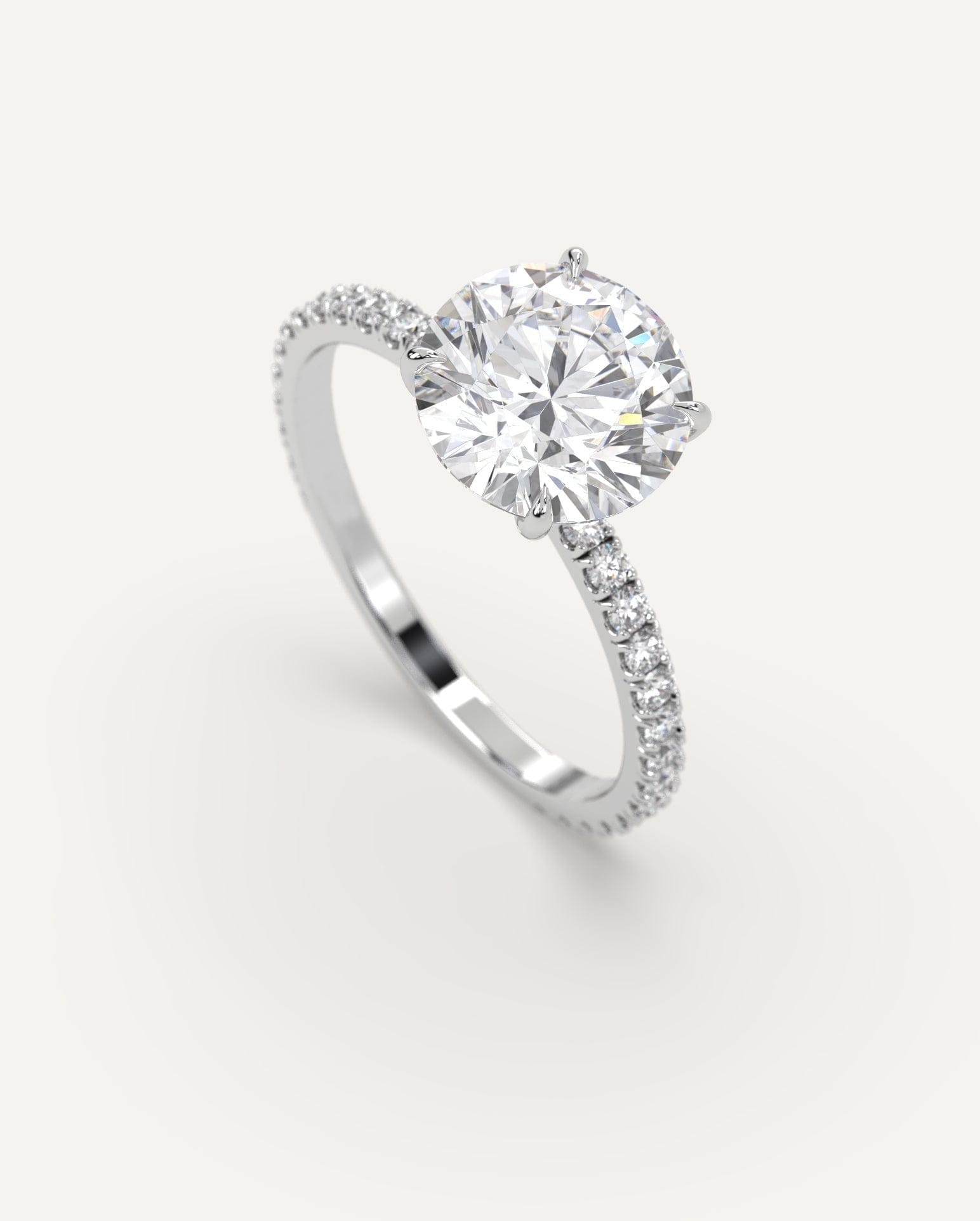 2 Carat Round Cut Diamond Engagement Ring - 14K White Gold Solitaire Wedding Band for Women - Perfect for Proposals, Anniversaries & Special Occasions
