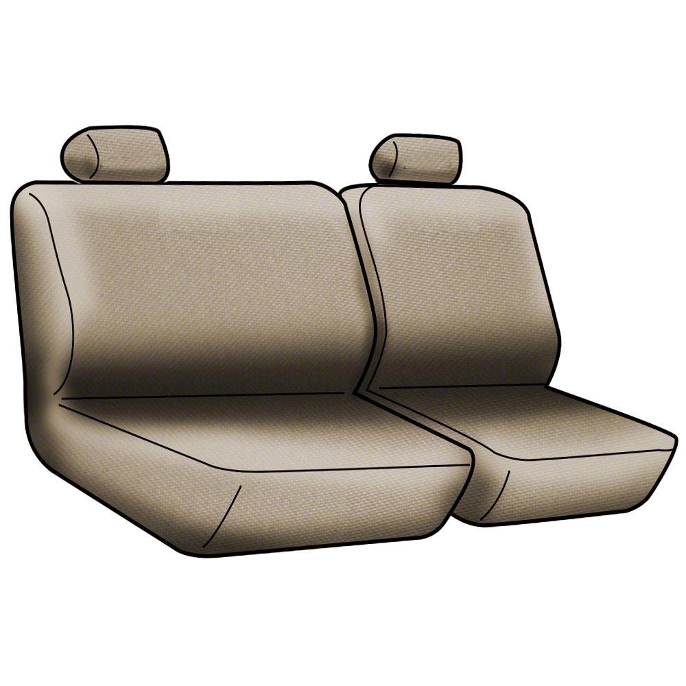 Coverking Rear 60/40 Bench Custom Fit Seat Cover for Jeep Wrangler (2018-2023) - Durable Ballistic Fabric in Charcoal - Perfect for Off-Roading & Outdoor Adventures