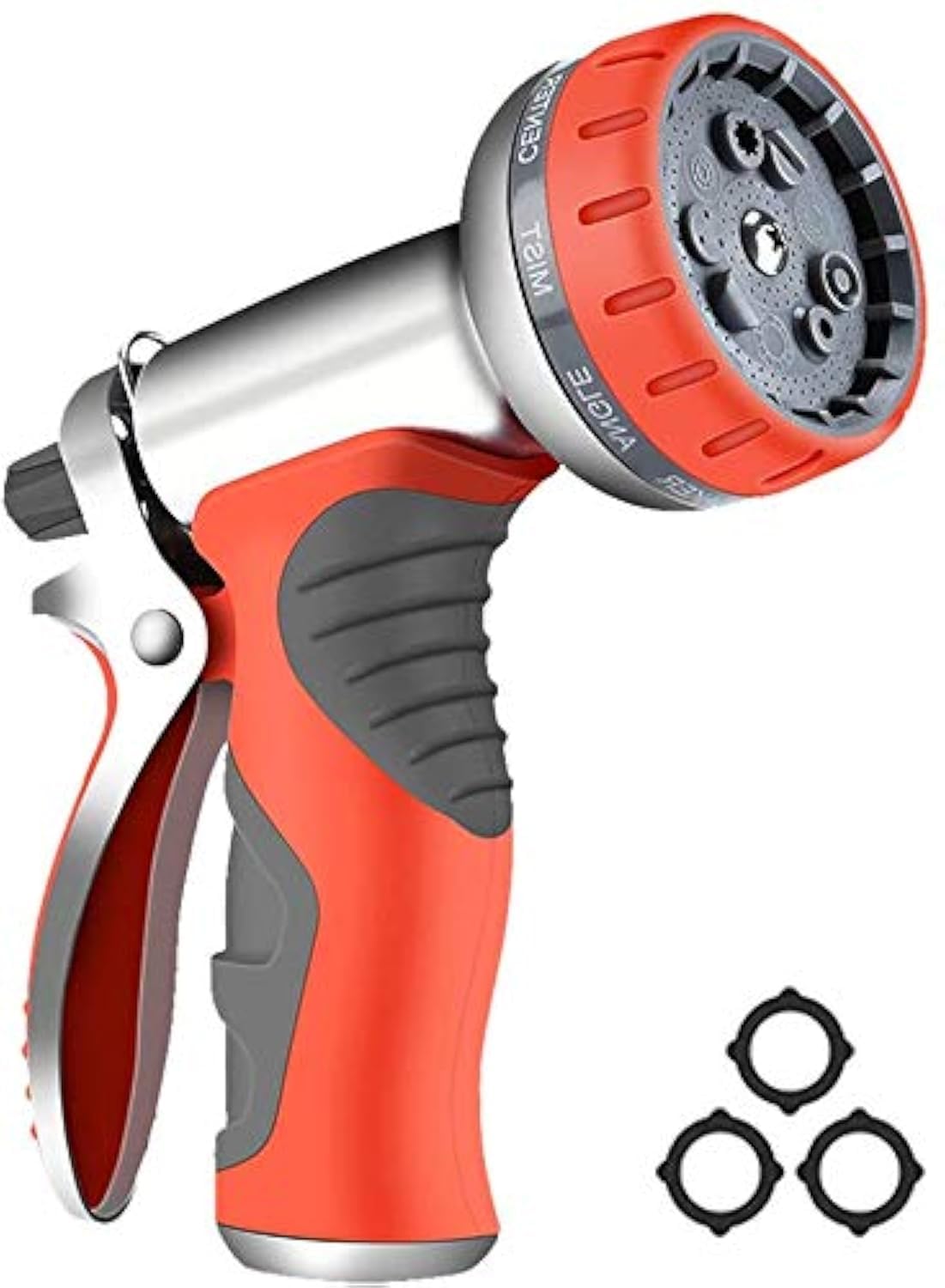 HmiL-U Heavy Duty Metal High Pressure Garden Hose Nozzle Sprayer - 9 Adjustable Watering Patterns for Plants, Car Washing & Pet Showering | Perfect for Lawn Care, Vehicle Cleaning & Outdoor Cleaning Tasks
