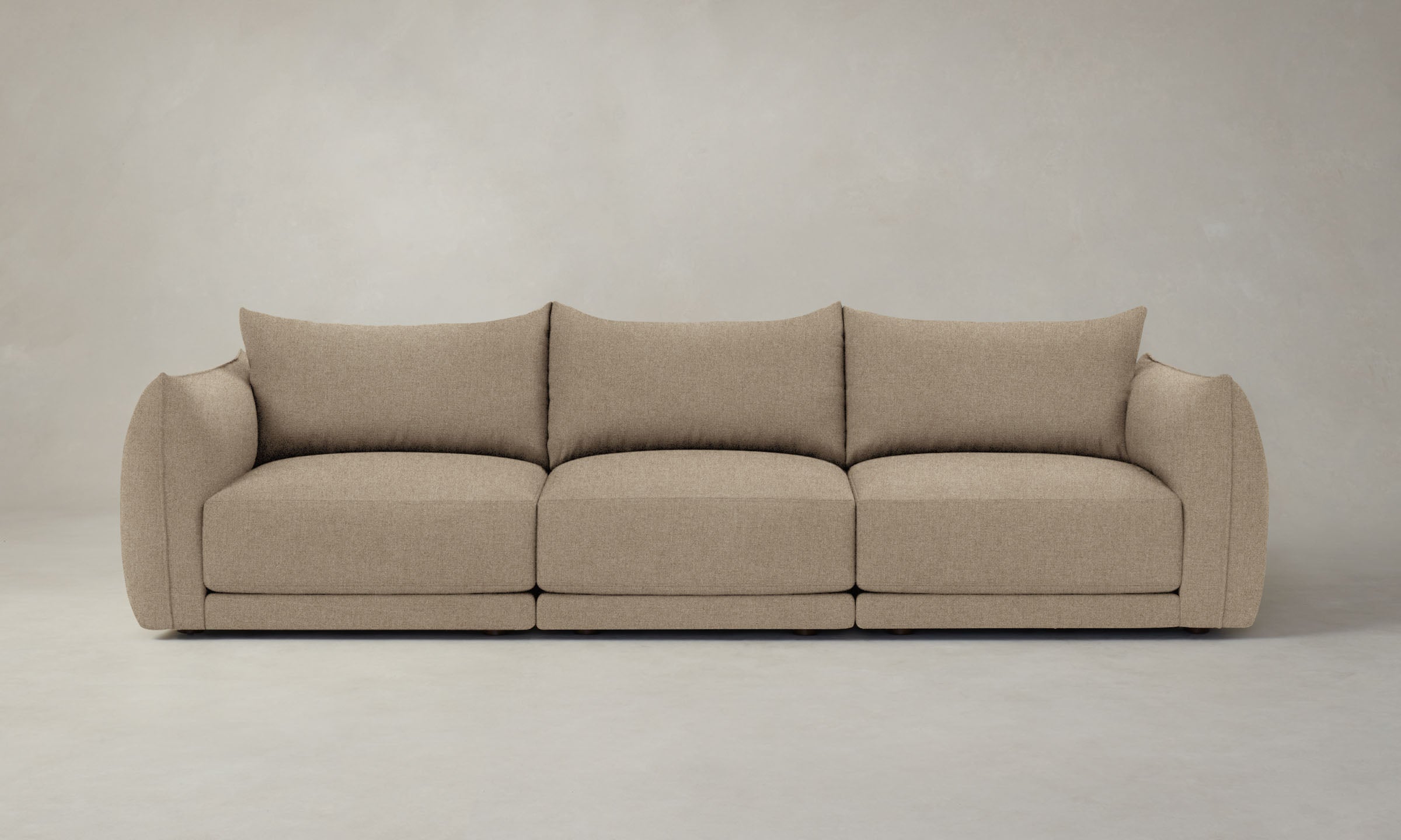 Luxury Italian Brushed Wool Fox Modular Sectional Sofa - Jones Collection | Modern Living Room Furniture for Home Theater & Family Gatherings