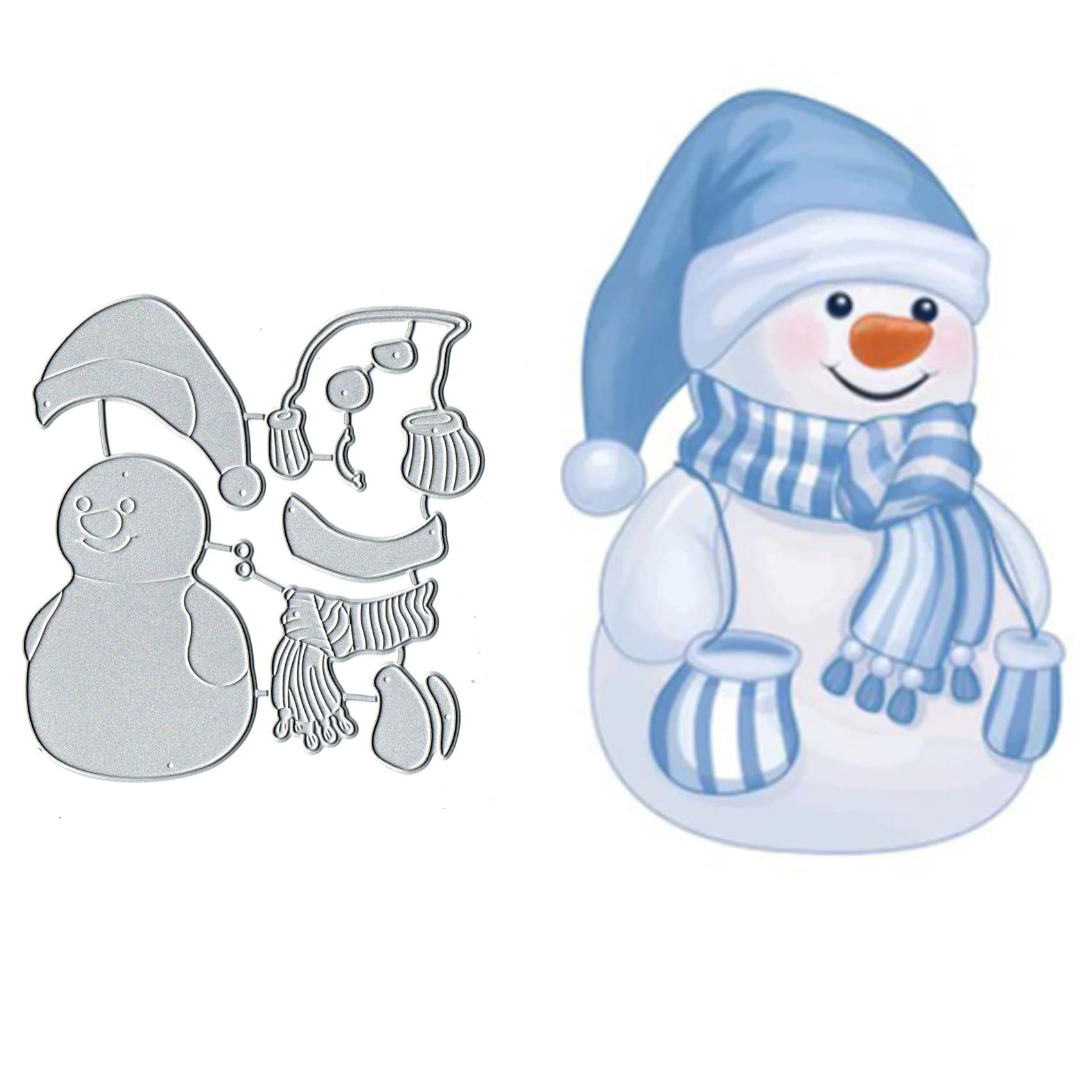 Christmas Snowman Metal Cutting Dies - 2021 New DIY Craft Stencils for Card Making, Scrapbooking & Embossing | Holiday Decoration, Photo Albums & Paper Crafts | Perfect for Christmas Cards, Gift Tags & Home Decor